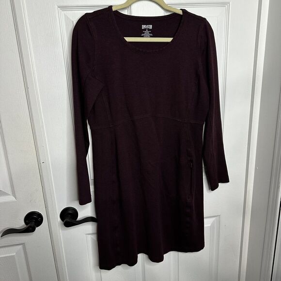 Duluth Trading Ponte Knit Long Sleeve Dress Size Medium Purple - Picture 6 of 9